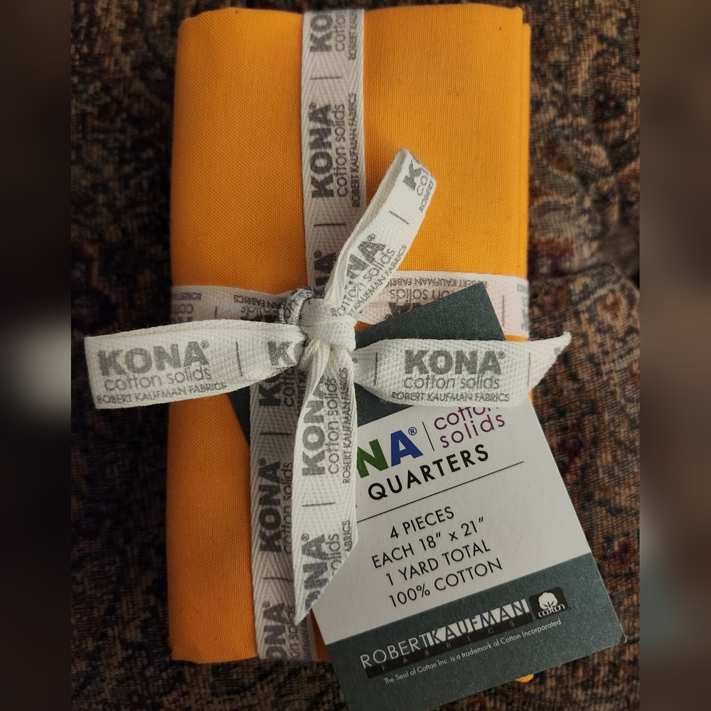 KONA FAT QUARTERS COTTON SOLIDS 4 PC Pack Melon Ball NWT